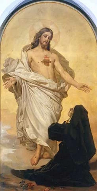 La Visione del Cuore di Gesù della Beata Marguerite Marie Alacoque - Chiesa del Sacro Cuore, Firenze